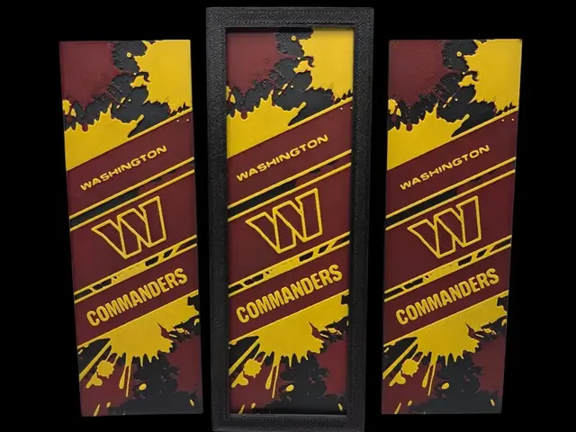 HueForge model: Washington Commanders 50mm x 150mm bookmark by MythicHue's