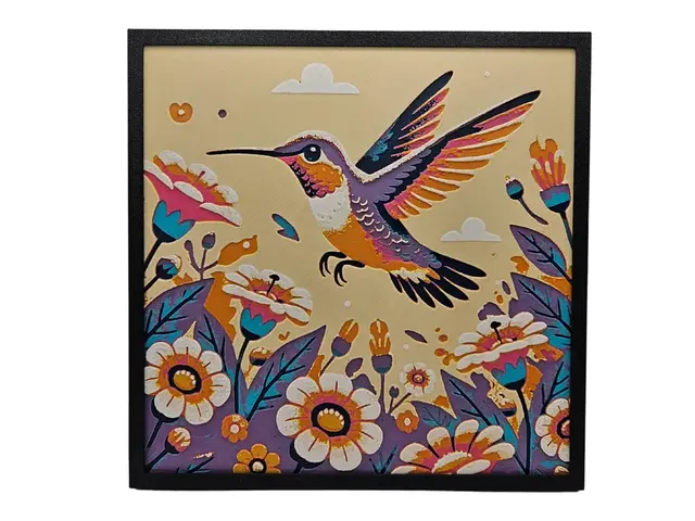 HueForge model: Hummingbird in Flight by BusyKikiBee