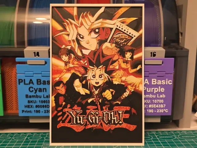 HueForge model: Yu-Gi-Oh! Duel Monsters Poster V2 - Hueforge Artwork by Lumpy3D