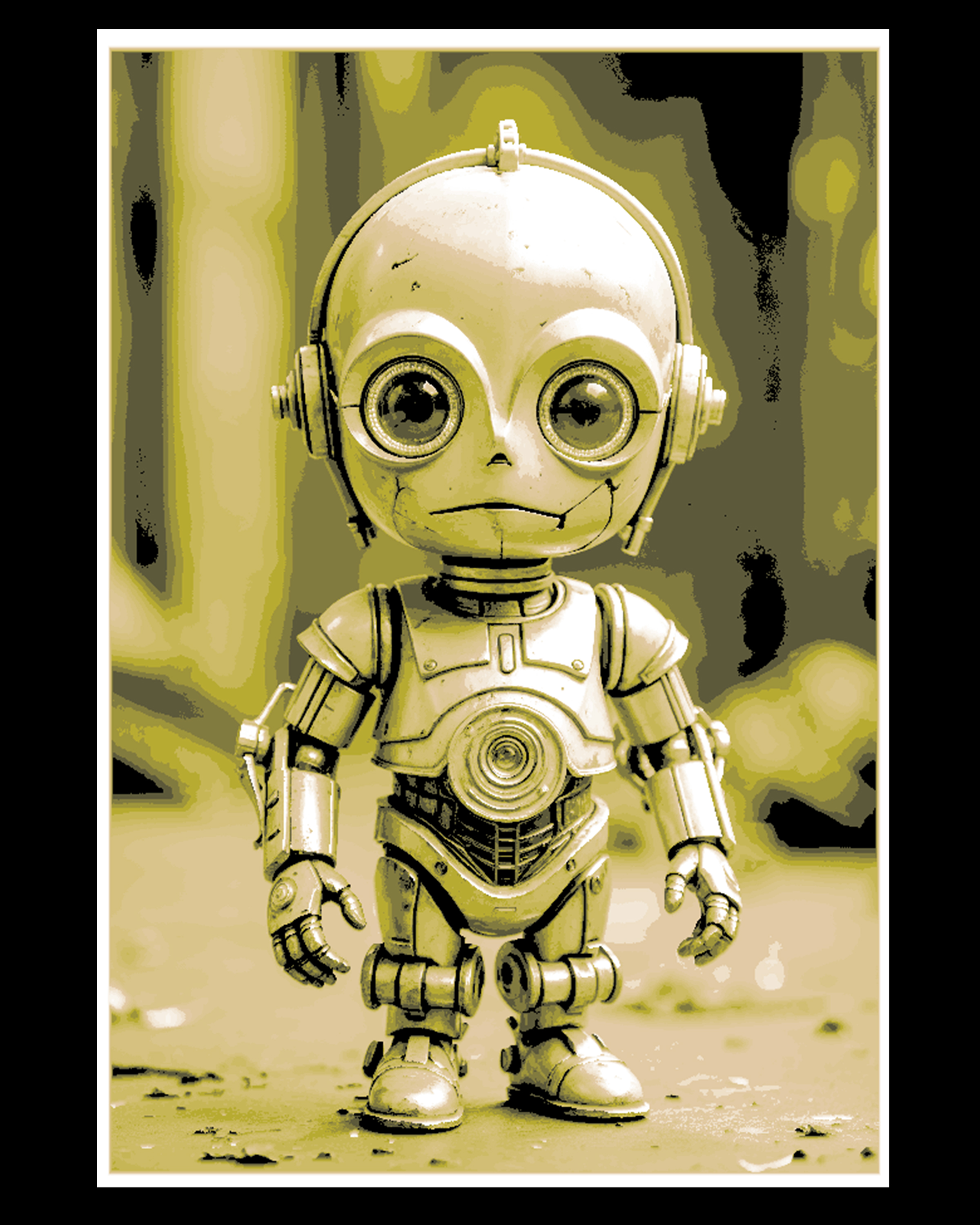 Little 3PO the lost droid - Fan Art of little Droid C-3PO from Star Wars by BooneCo3d HueForge model: Little 3PO the lost droid - Fan Art of little Droid C-3PO from Star Wars by BooneCo3d