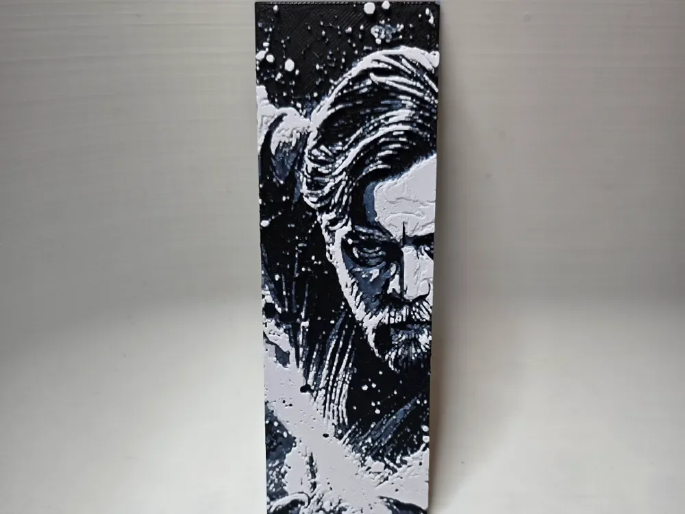 ObiWan Bookmark by Aprilk6366 HueForge model: ObiWan Bookmark by Aprilk6366