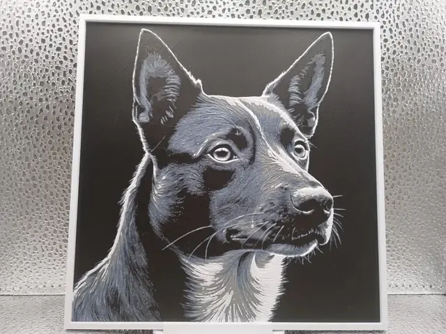 HueForge model: Australian Kelpie  – Hueforge 3D-Printed Artwork by Borishotch Industries
