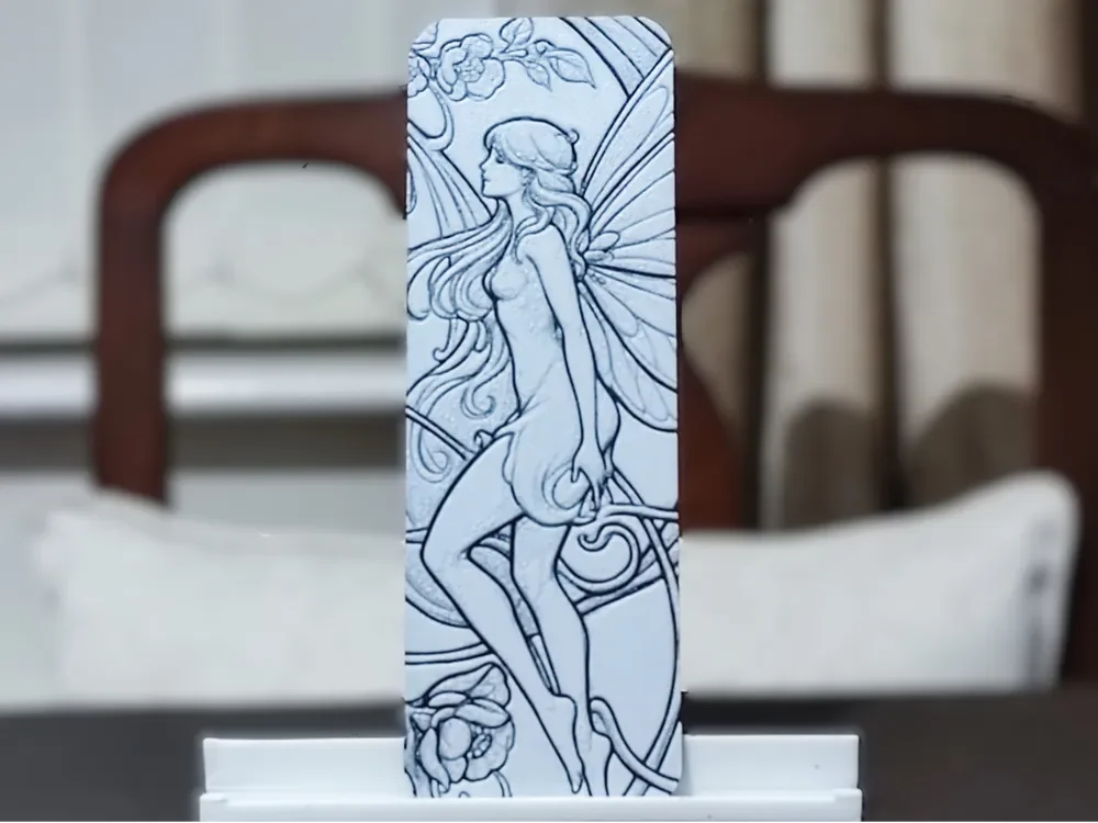 Art Nouveau Fairy - 2 Color by BoDad HueForge model: Art Nouveau Fairy - 2 Color by BoDad