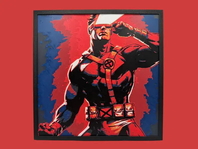 HueForge model: Cyclops - Marvel X-Men Hueforge by Canadian Gamer