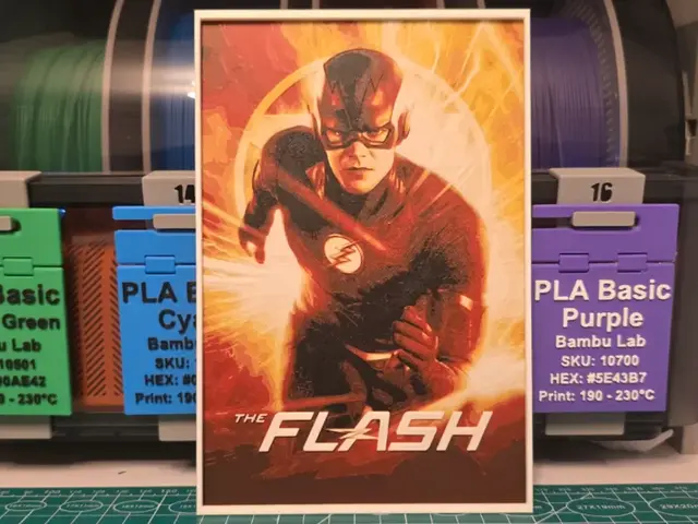 HueForge model: The Flash Series Poster - Hueforge Art by Lumpy3D
