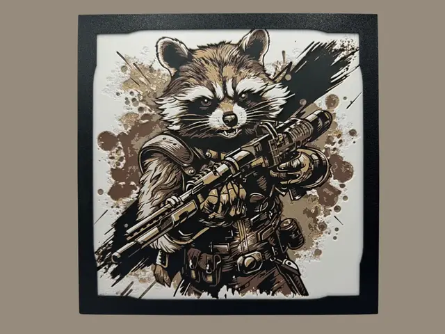 HueForge model: Rocket Racoon - Marvel Hueforge by Canadian Gamer