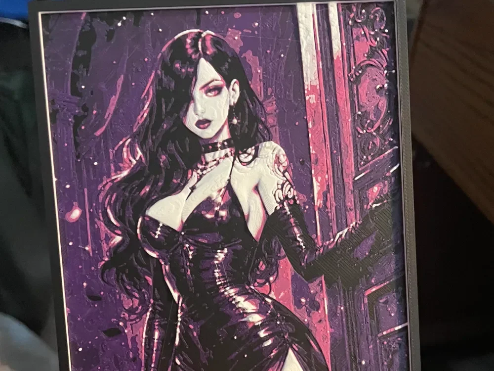 Vampire Woman Hueforge by Advancedtechworldwide HueForge model: Vampire Woman Hueforge by Advancedtechworldwide