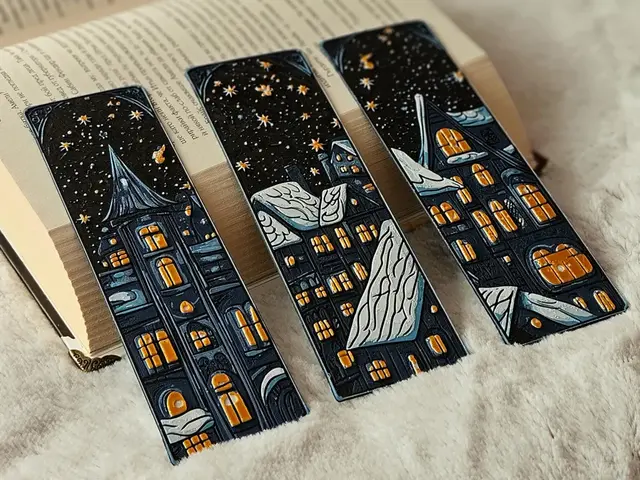 HueForge model: Winter Glow - Cozy Christmas Bookmarks Set by C3D