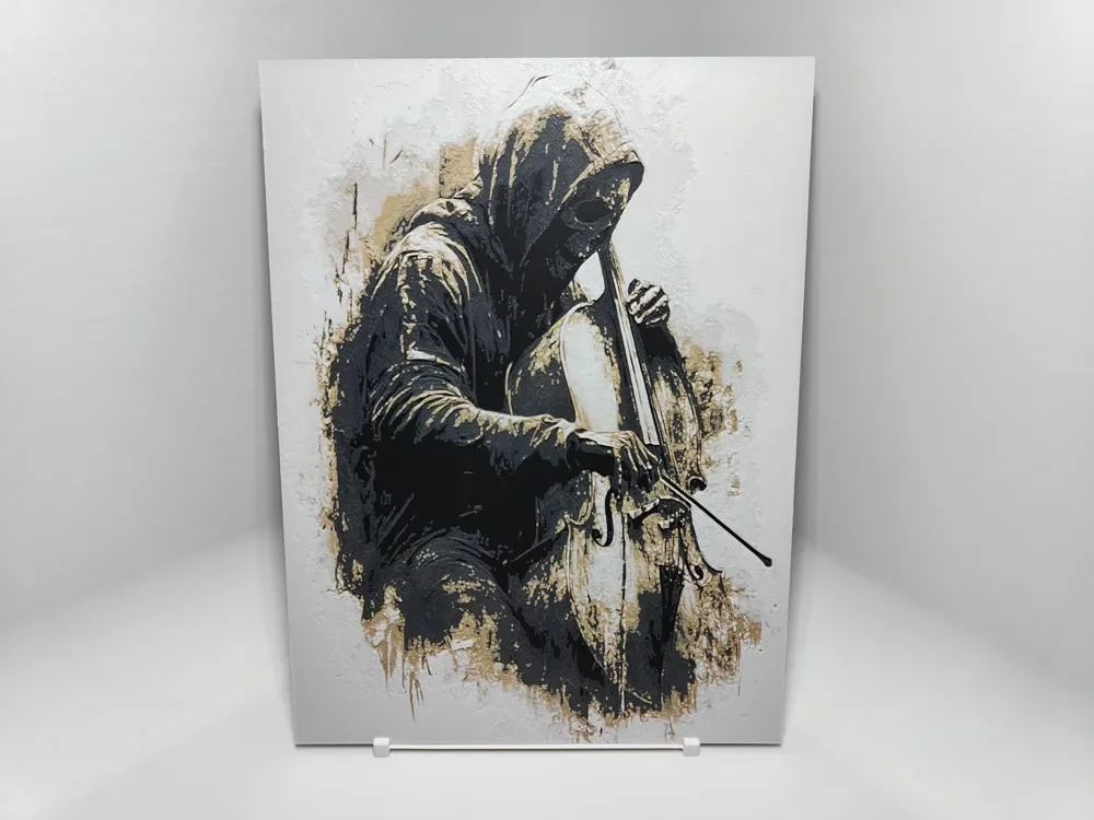 Death with Cello - Hueforge by BeaN HueForge model: Death with Cello - Hueforge by BeaN