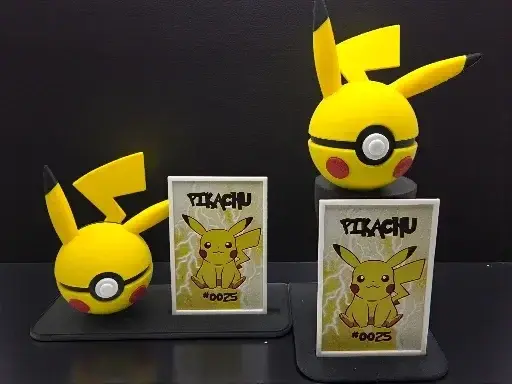 HueForge model: Pikachu Pokeball Display Card by MythicHue's