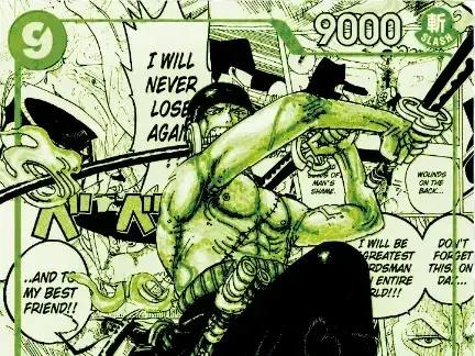 HueForge model: Hueforge One Piece manga card of ZORO by ID 3d