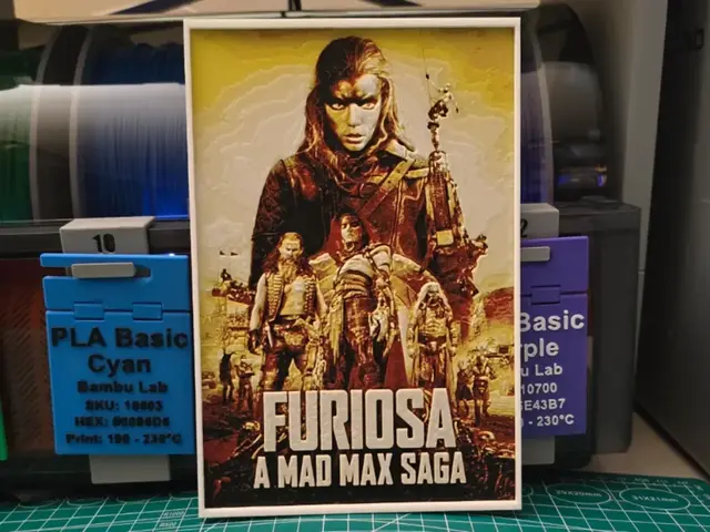 HueForge model: Furiosa: A Mad Max Saga - Hueforge Art by Lumpy3D