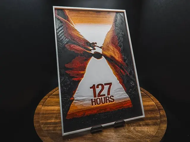 HueForge model: 127 Hours (Movie Poster - HueForge) by HugheCraft
