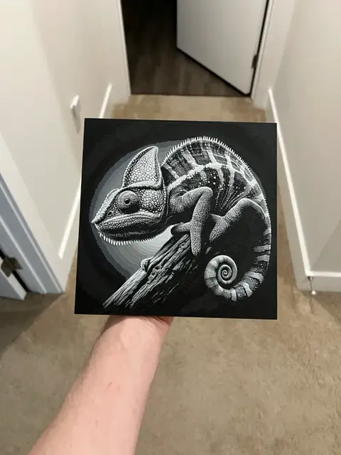 HueForge model: Chameleon Grayscale Art Hueforge by RP47 Designs
