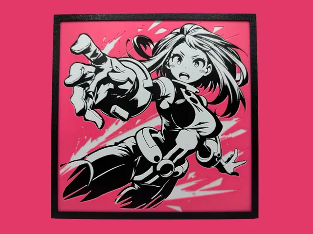 HueForge model: Ochaco Uraraka - My Hero Academia by Canadian Gamer