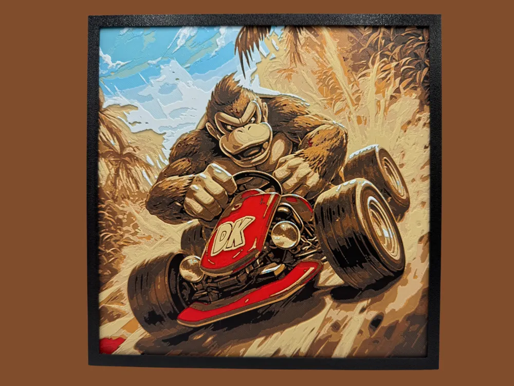 Donkey Kong - Mario Kart by Canadian Gamer HueForge model: Donkey Kong - Mario Kart by Canadian Gamer