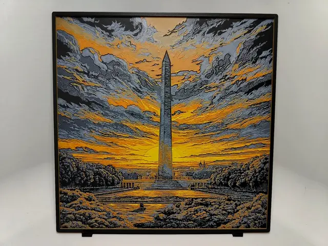 Washington Monument Sunset - Hueforge