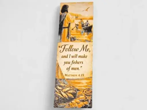 HueForge model: Mathew 4:19 Bible Verse 50mm by 150mm Bookmark by MythicHue's