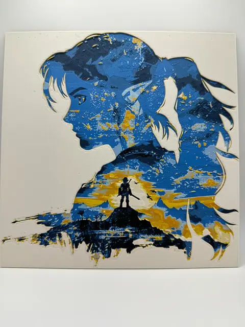 HueForge model: Zelda Silhouette - 8 Colour Hueforge by Canadian Gamer