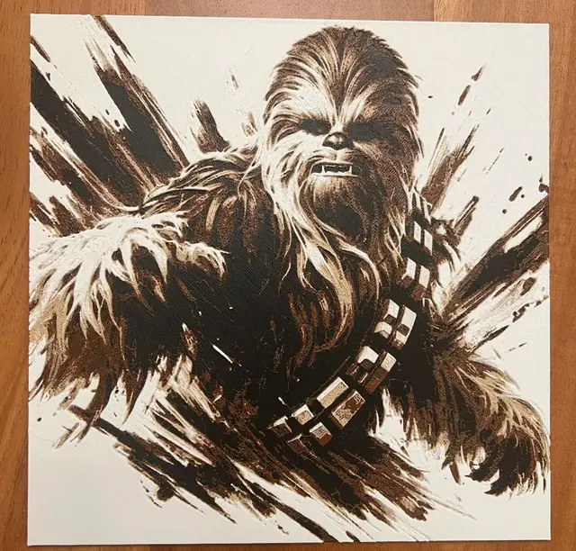 HueForge model: Chewbacca by JustBe 3D Printing