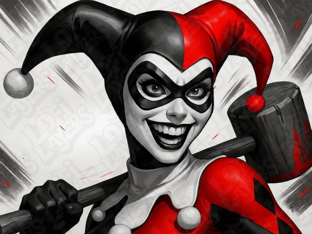 Harley Quinn Hueforge by LoFi Layers HueForge model: Harley Quinn Hueforge by LoFi Layers