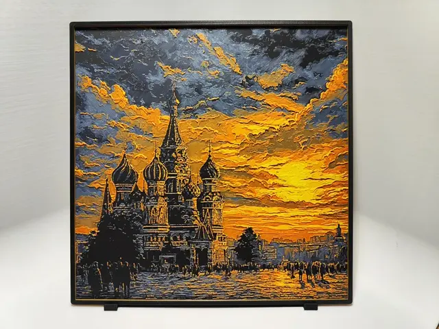 HueForge model: Saint Basil's Cathedral Sunset - Hueforge by BeaN