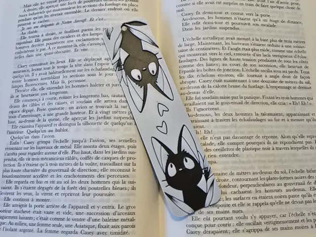 HueForge model: Bookmark Jiji cat's love Only Black & White by Kactus Fpv