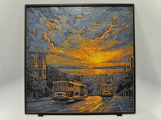 HueForge model: San Francisco Trams Sunset - Hueforge by BeaN