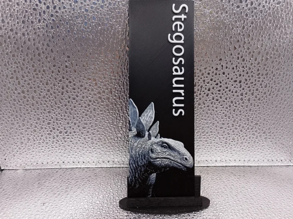 Stegosaurus Bookmark hueforge by Borishotch Industries HueForge model: Stegosaurus Bookmark hueforge by Borishotch Industries