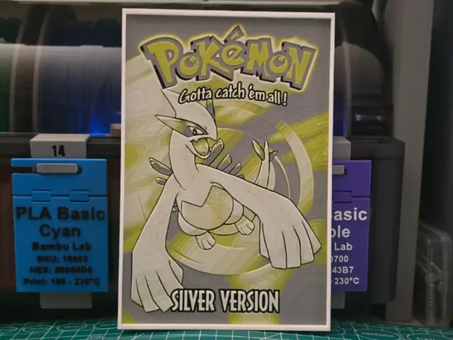 HueForge model: Pokémon Silver Version Poster - Hueforge Art by Lumpy3D