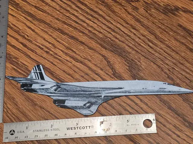 HueForge model: Concorde Hueforge Bookmark 2 color Black and White by AirMechDesigns