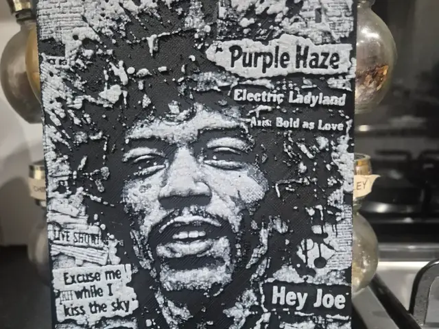 HueForge model: jimi hendrix newspaper hueforge by Buntsta