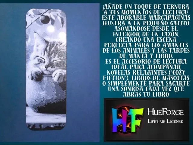 HueForge model: bookmark kitten tea cup by FYTY112