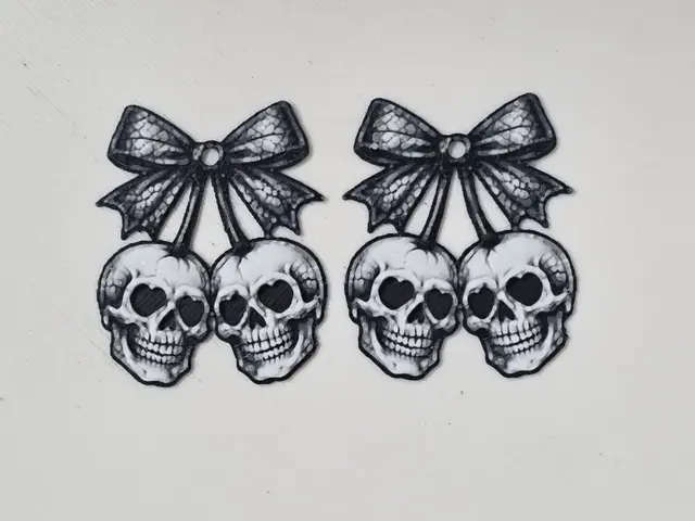 HueForge model: Skull Earrings by Morganja