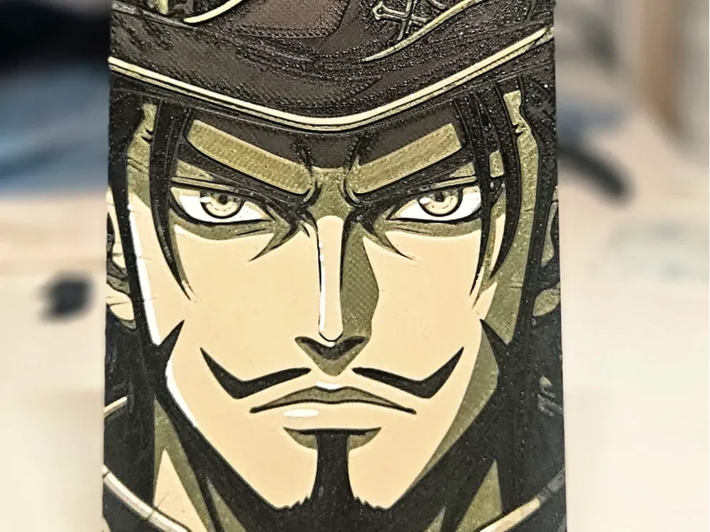 One Piece Dracule Mihawk by Mano's 3d_Art HueForge model: One Piece Dracule Mihawk by Mano's 3d_Art