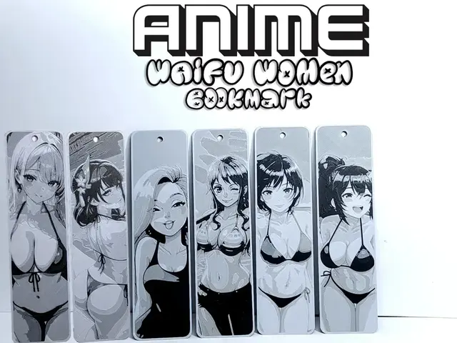 HueForge model: Sexy Waifu Anime Women Bookmark by Danz