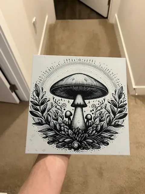 HueForge model: Mushroom Art Sign by RP47 Designs