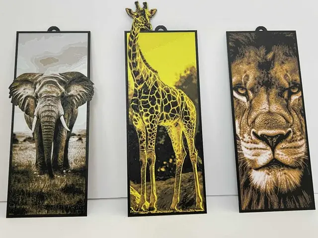 HueForge model: African Wildlife - Bookmark Collection by 3djd