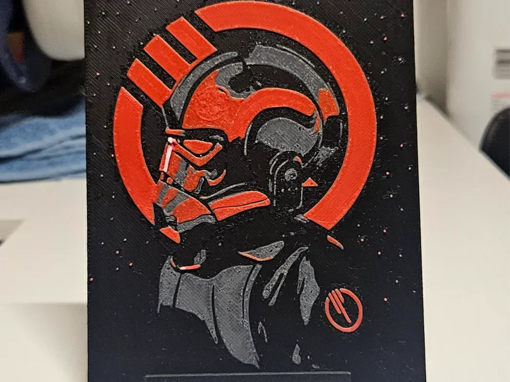 Star Wars Tie Fighter Pilot by Mano's 3d_Art HueForge model: Star Wars Tie Fighter Pilot by Mano's 3d_Art