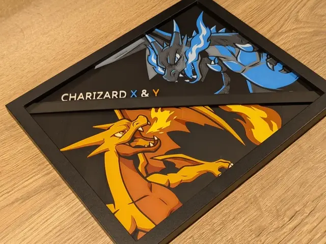 HueForge model: Charizard X & Y Hueforge 10x8 by Nextopia