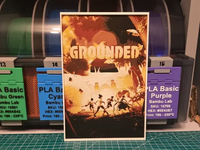 HueForge model: Grounded 2 Game Poster - Hueforge Art by Lumpy3D