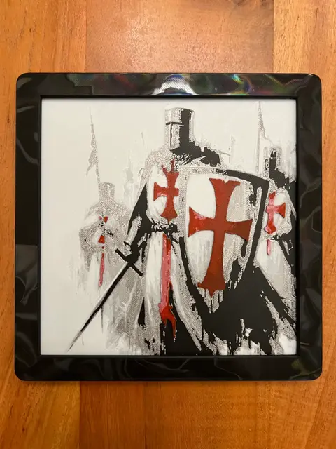 HueForge model: Knights Templar Knight by JustBe 3D Printing