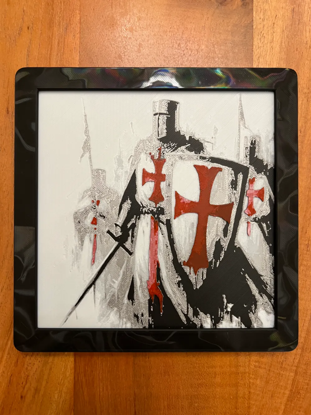 Knights Templar Knight by JustBe 3D Printing HueForge model: Knights Templar Knight by JustBe 3D Printing