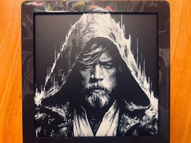 HueForge model: Luke Skywalker Close Up(Black and White) by JustBe 3D Printing