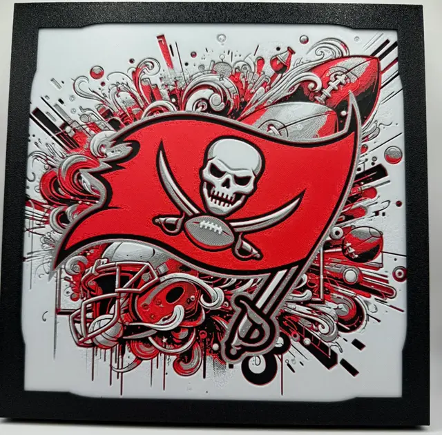 HueForge model: Tampa Bay Buccaneers - NFL Hueforge by Canadian Gamer