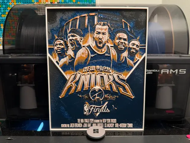 HueForge model: New York Knicks NBA Finals 2026 HueForge -W+WO AMS by liv_3d