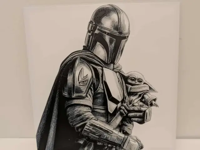 HueForge model: mandalorian and baby yoda hueforge by 3dGlow