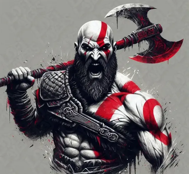 HueForge model: Kratos (God of War) by LoFi Layers