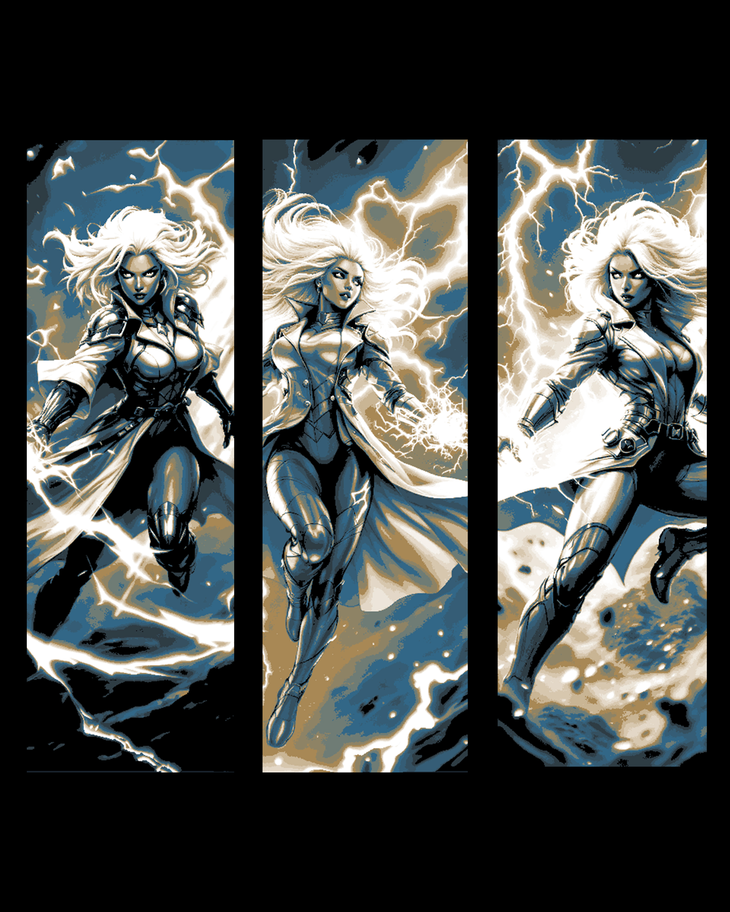 Fanart sketches of a Superhero - Marvel character Storm from X-men - Set of bookmarks by BooneCo3d HueForge model: Fanart sketches of a Superhero - Marvel character Storm from X-men - Set of bookmarks by BooneCo3d
