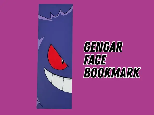 Gengar - Pokemon Face Bookmark